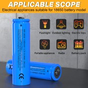 Resim Kompakt 18650 Şarj Edilebilir Alarm Saati - Mavi ve Sarı, USB Şarj, Lityum Pil, Modern Ev Dekoru için Yuvarlak Metal Tasarım, Duvar Saati Oturma Odası 