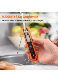 Resim ThermoPro TP03H Su Geçirmez Katlanabilir Hızlı Sonuç Gıda Pişirme Termometresi 