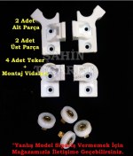 Resim Duşakabin Plastik Kapı Yedek Parçası + Teker Beyaz 