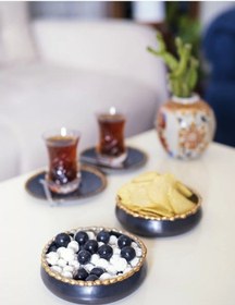 Resim Bakır Çerezlik Gold Eritme Detaylı 2'li 