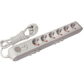 Resim Multilet Şok Akım Korumalı Grup Priz Altılı Anahtarlı 1.5 Mt 1.5 M 