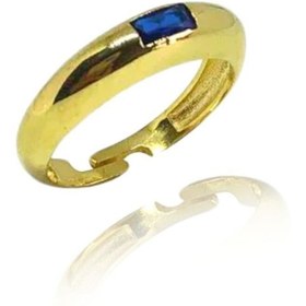 Resim Linya Jewellery Lacivert Taşlı Bom Yüzük Gold 