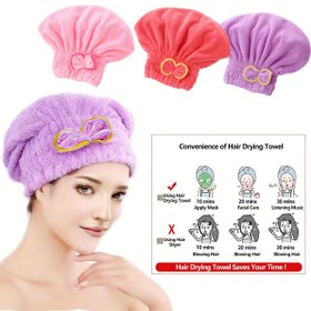 Resim Modern Mikrofiber Havlu: Yüksek Emicilik ve Hızlı Kuruma Teknolojili Modern Turban Saç Havlu 