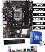 Resim jetucuzal B12749 i5-10400F 16GB DDR4 RAM H410 CPU Fan Bundle Anakart Komple SET 