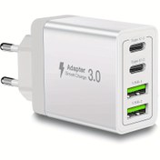 Resim 4 Portlu USB Şarj Aleti, 10W Çoklu USB C Soket 2A2C Akıllı Şarj Bloğu Ana Şarj Aleti USB Adaptörü, for iPhone 16 15 14 13 12 8 XR for galaxy S24 Ultra S23 S22 S21 için 4 Portlu Şarj Bloğu, for iPad Pixel için Seyahat Şarj Aleti, Kompakt Tasarım, Dayanıklı Yapı, Çoklu Portlu Şarj Aleti, Sık Seyahat Edenler, Taşınabilir Şarj Aleti, Yer Tasarruflu Adaptör, Güvenilir Şarj, Çoklu Portlu Adaptör, Sık Uçuş Yapanlar, Bataryasız, USB Adaptörü C Tipine, USB C Adaptörü, C Tipi Adaptör, Hızlı Şarj Aleti 