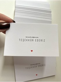Resim Kalpli Modern Teşekkür Kartı - 1000 Adet 