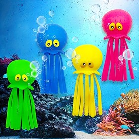Resim Octopus su balonları, Çocukların Banyo sıkma oyuncakları, Çocukların Duyusal Rahatlatıcı havuz oyuncakları, Erkek ve Kız sevimli hediye çantası Dolgu malzemesi (rastgele renk) 