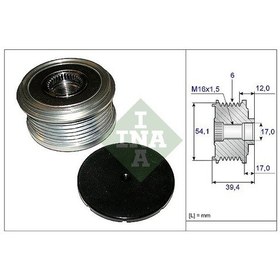 Resim Alternatör Kasnağı Rulmanlı Fıesta V 01-10 -fusıon 02-05 1.4 Tdcı-mada 2 1.4 Cd 03 6 Kanal 2s6t10300-2s6tac-y40118300 