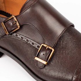 Resim Zerbay Granite Microlight Taban Çift Tokalı Hakiki Deri Erkek Klasik Ayakkabı, Monkstrap, Loafer 