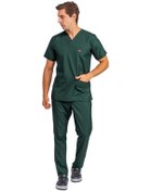 Resim Zarf Yaka Erkek Takım - 38 Ördek Başı Yeşili-6390 