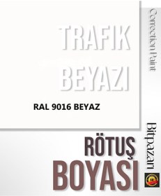 Resim izmir bit pazarı Trafik Beyazı - Beyaz Eşya Ve Petek Rötuş Boyası 25ml - Ral9016 