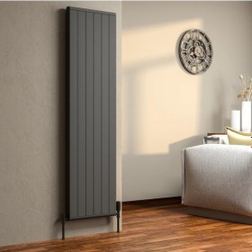 Resim Lojimax Alüminyum Dekoratif Radyatör Lova Line 600x1116mm 14 Dilim Dokulu Antrasit Gri 2003 W Yüksek Isıl Güç 