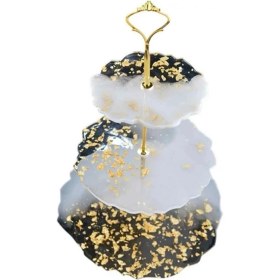 Resim Tinky Winky Epoksi Silikon Cupcake Standı Kalıp Yuvarlak 3 Lü Kek Standı 