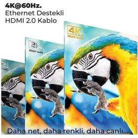 Resim Bix 18 Gbps Veri Aktarım Destekli HDMI 2.0 Kablo 3 M 