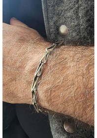 Resim Masculine Trace 925ayar Gümüş Tasarım Erkek Bileklik Gümüş 