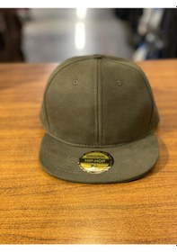 Resim Hiphop Snapback Rapper Basket Haki Kanvas Cap Şapka 