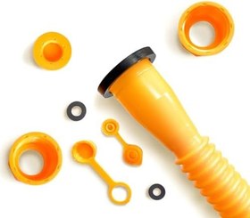 Resim Hanzete Benzin bidonu ağızlık değiştirme seti, çoğu 1/2/5/10 galon benzin bidonu için matkap ucuyla dökülmeyen benzin bidonu ağızlık değiştirme seti (3 set sarı) 