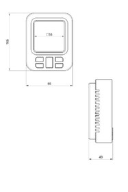 Resim Airfel Gsk-1701 Haftalık Programlı Kablolu Oda Termostatı 