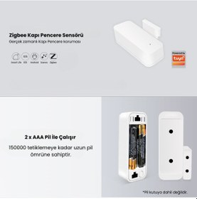 Resim Zigbee Kapı Pencere Sensörü - Tuya, Ewelink, Homeassistant Uyumlu 