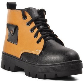 Resim Aspor Arz 2301003-F Siyah-Camel İçi Kürklü Fermuarlı Çocuk Bot Camel - Siyah 
