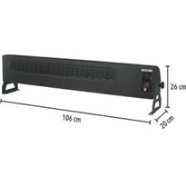 Resim Elektrokonfor Vortex 6000W Monofaze Elektrikli Fanlı Isıtıcı Füme 