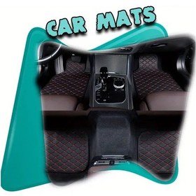 Resim Lumaworld Siyah Kırmızı Grid Line Citroen Xsara Picasso 1999-2006 Üç Katman Xpe Universal Otomobil Halıları 