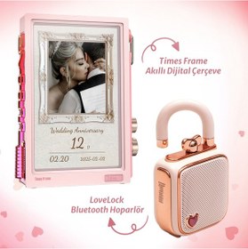 Resim Divoom LoveLock Ses Kayıt Özellikli Bluetooth Hoparlör ve Times Frame Akıllı Dijital Çerçeve LoveLockFrame 