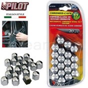 Resim Pilot 17Mm Krom Kaplı Çelik Bijon Kapağı 20 Adet 02238 