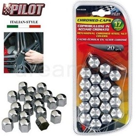 Resim Pilot 17Mm Krom Kaplı Çelik Bijon Kapağı 20 Adet 02238 