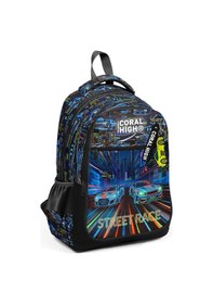 Resim Coral High Kids Renkli Yarış Arabası Desenli 3 Lü Okul Çanta Seti Set0133259 Light Blue 