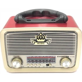 Resim Everton Atasbey - Everton Vt-3101 Bluetooth Nostalji Şarjlı 3 Band Radyo Usb Sd Aux Mp3 Player 