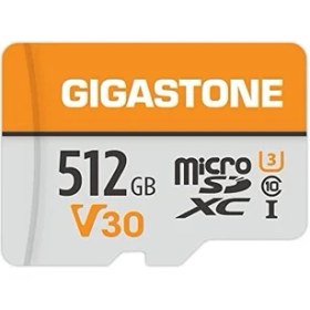 Resim Gigastone Gıgastone 512 GB Microsdxc Hafıza Kartı + Sd Adaptörü, 100 Mb/s'ye Kadar, Kamera, Pc, Dizüstü Bilgisayar ve Tablet Için, 4K UHD Video Kaydı, Uhs-I V30 Class 10 U3 