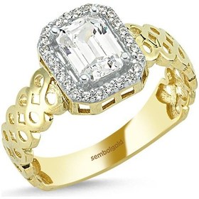 Resim Altın Baget Yüzük Gold Sonsuzluk Tasarım 0,70 Karat 416290747 
