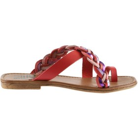Resim Bueno Shoes Kırmızı Multi Deri Kadın Parmak Arası Terlik 01wu3419 