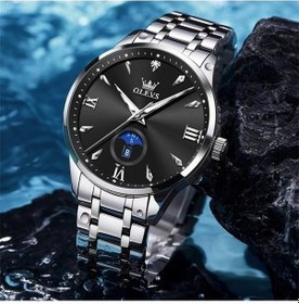 Resim Besthome1 Olevs 3646 Erkek Siyah Kuvars İzle, Su Geçirmez, Pratik, Ay Evresi, Çok Renkli Takım Çok Renkli 