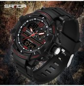 Resim Oldfriend Sanda Erkek Spor Saati Kırmızı Led Ekran Aydınlatmalı Kronometre Ve Kauçuk Kordon Diğer 