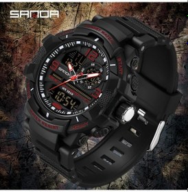 Resim Oldfriend Sanda Erkek Spor Saati Kırmızı Led Ekran Aydınlatmalı Kronometre Ve Kauçuk Kordon Diğer 