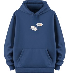 Resim Saksafon Kedo - Regular Hoodie - Royal Mavı / M 