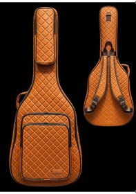 Resim Kahverengi Profesyonel Gigbag Klasik Gitar Kılıfı-çantası-kahverengi Kapitoneli Suni Deri 