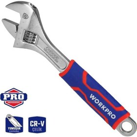 Resim Workpro Wp272013 300mm Cr-v Profesyonel Kurbağacık Anahtar Fr Wp272013 