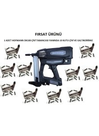 Resim Hofmann DK-100 Gazlı Çivi Çakma Tabancası + 1 Koli Çivi ve Gaz Tüpü 
