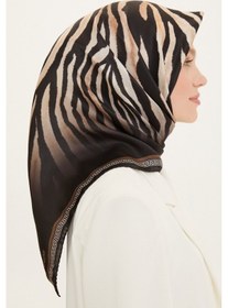Resim Armine Özel Nostalji Serisi Twill İpek Eşarp Modelleri 8345D-09 