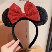 Resim Minik Başlıklı Mickey Bandana ve Minnie Kulaklı Fotoğraf Aksesuarı - Eğlence Parkı İçin 