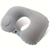 Resim 1 adet Şişirilebilir Boyun Yastığı, U-Şekilli Oto-Şişirme Servikal Destek, Hafif Taşınabilir Seyahat Yastığı, Ev Ofis Araba Kullanımı, Modern Stil, Kadife Kılıf, Polyester Kumaş, Yalnızca El Yıkama, Ayarlanabilir Fermuar Kapatma, Tüm Mevsimler Kullanım 