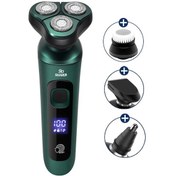Resim Sones 4'ü 1 Arada Akıllı Elektrikli Tıraş Makinesi Lcd Dijital Ekran Üç Başlıklı Usb Şarj Edilebilir Yüzen Tıraş Bıçağı Std-2 