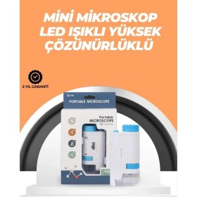 Resim Urfakent Portatif El Mikroskop - LED Işıklı, Aynı Anda Net Odaklama 