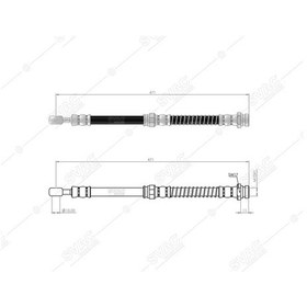 Resim SVAC 72-115 Fren Hortumu Ön Sol Sağ Volvo S40 / V40 95-04 Mitsubishi Carisma 1.6 95-06 