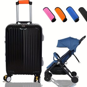Resim 1 adet Neopren Bagaj Sapı Sarma - Şık & Dayanıklı Seyahat, Kruvaziyer ve Uçak Kullanımı için Valiz Etiket Tanımlayıcısı, Çoğu Valiz Sapına Uyar, Pembe, Turuncu, Mavi, Siyah Renklerde Mevcut, Seyahat için Bagaj 