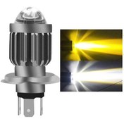 Resim Jzcat10000lm H4 Led Moto H6 Ba20d Led Motosiklet Far Ampulleri Csp Lens Beyaz Sarı Hi Lo Lamba Scooter Aksesuarları Sis Farları 12v-gri 
