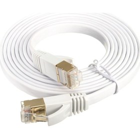 Resim Alfais 4256 Cat7 Ethernet RJ45 Modem İnternet Kablosu 1 Metre 10Gbps 600Mhz 